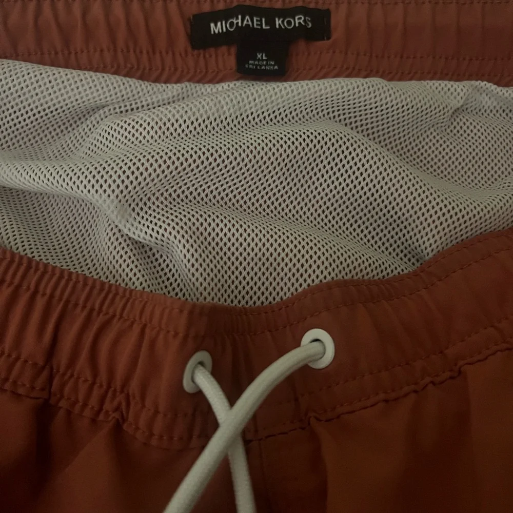 Michael Kors Men's Rust-Orange Swim Trunks, Size XL